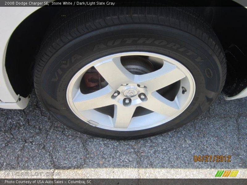Stone White / Dark/Light Slate Gray 2008 Dodge Charger SE