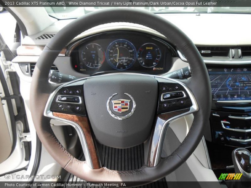 White Diamond Tricoat / Very Light Platinum/Dark Urban/Cocoa Opus Full Leather 2013 Cadillac XTS Platinum AWD