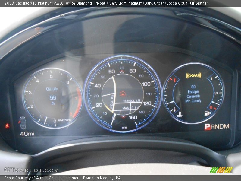 White Diamond Tricoat / Very Light Platinum/Dark Urban/Cocoa Opus Full Leather 2013 Cadillac XTS Platinum AWD
