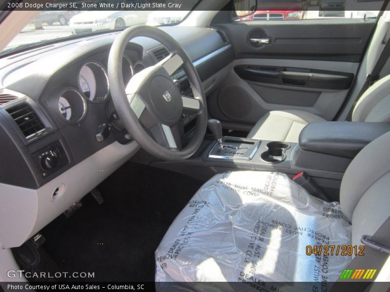 Stone White / Dark/Light Slate Gray 2008 Dodge Charger SE
