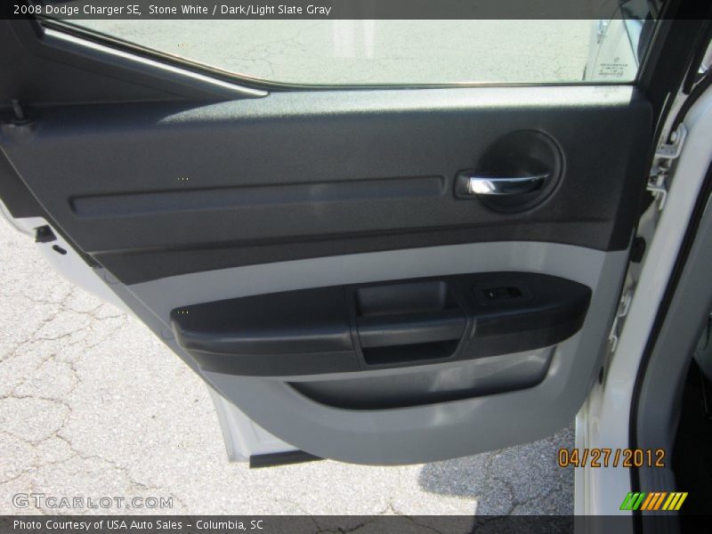 Stone White / Dark/Light Slate Gray 2008 Dodge Charger SE