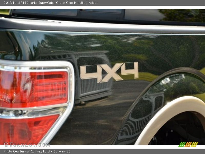 Green Gem Metallic / Adobe 2013 Ford F150 Lariat SuperCab