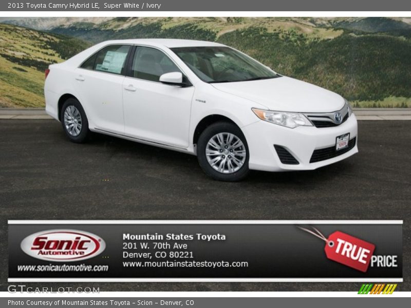 Super White / Ivory 2013 Toyota Camry Hybrid LE