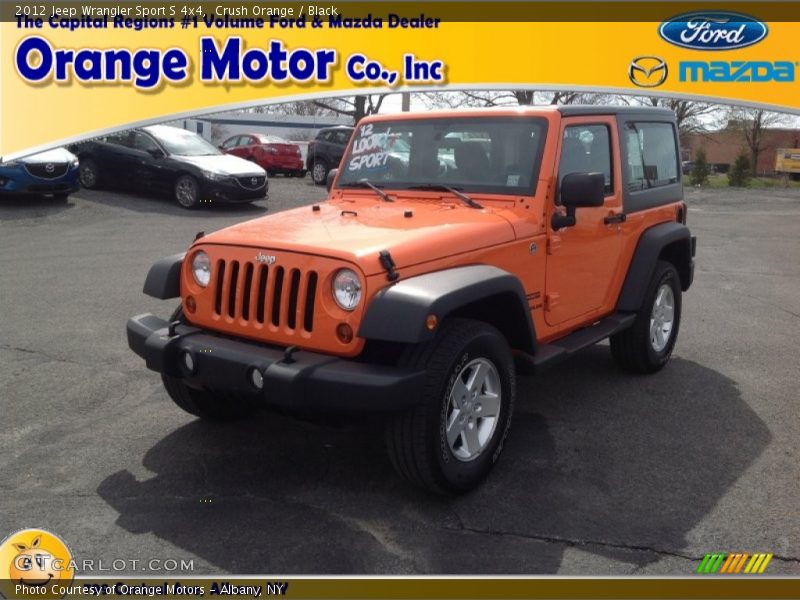 Crush Orange / Black 2012 Jeep Wrangler Sport S 4x4