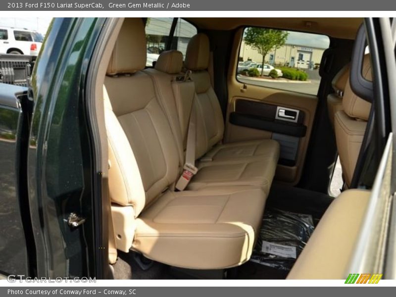 Green Gem Metallic / Adobe 2013 Ford F150 Lariat SuperCab