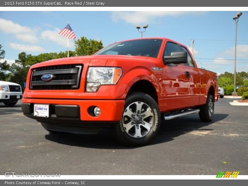 Race Red / Steel Gray 2013 Ford F150 STX SuperCab