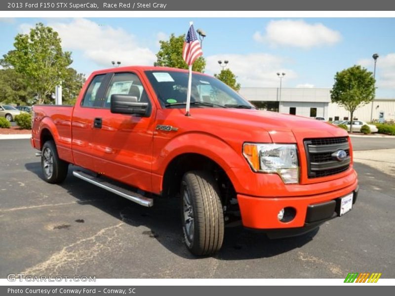 Race Red / Steel Gray 2013 Ford F150 STX SuperCab