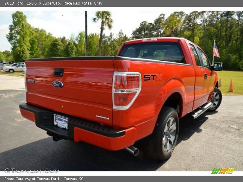 Race Red / Steel Gray 2013 Ford F150 STX SuperCab