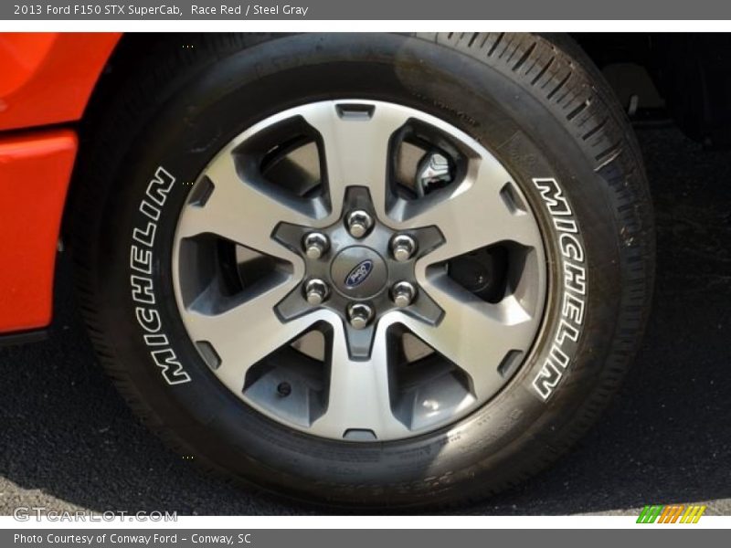 Race Red / Steel Gray 2013 Ford F150 STX SuperCab