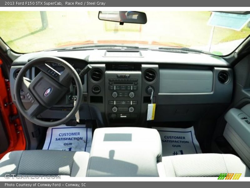 Race Red / Steel Gray 2013 Ford F150 STX SuperCab