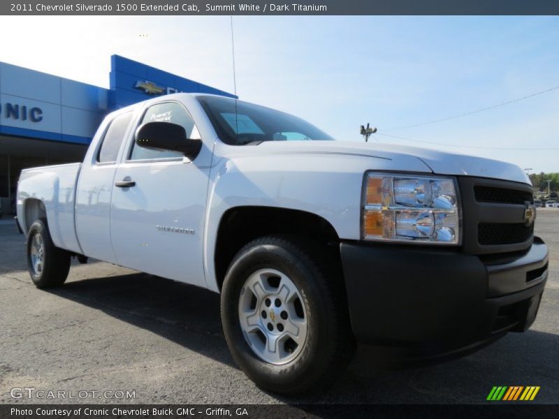 Summit White / Dark Titanium 2011 Chevrolet Silverado 1500 Extended Cab