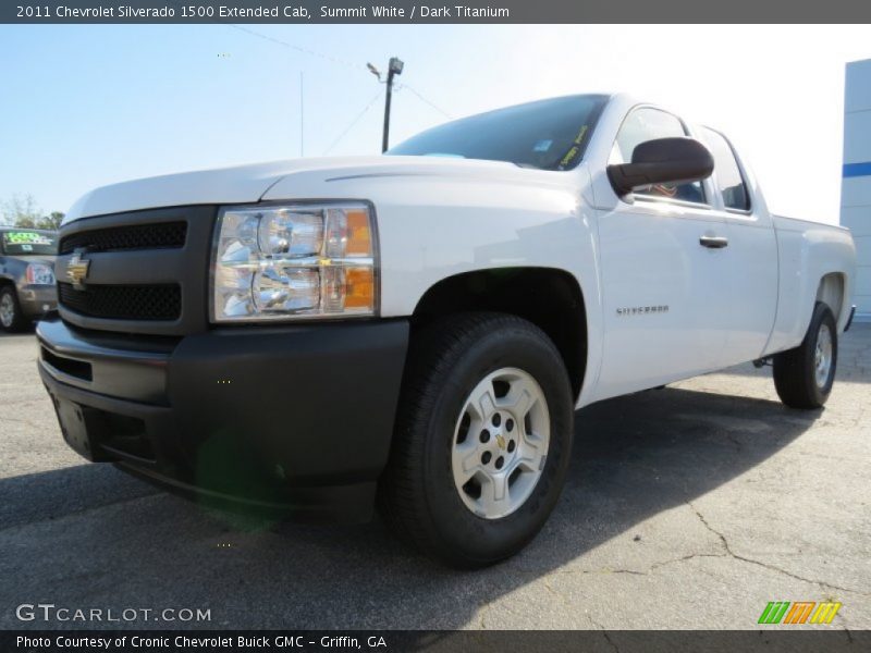 Summit White / Dark Titanium 2011 Chevrolet Silverado 1500 Extended Cab
