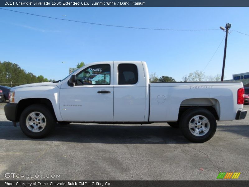 Summit White / Dark Titanium 2011 Chevrolet Silverado 1500 Extended Cab