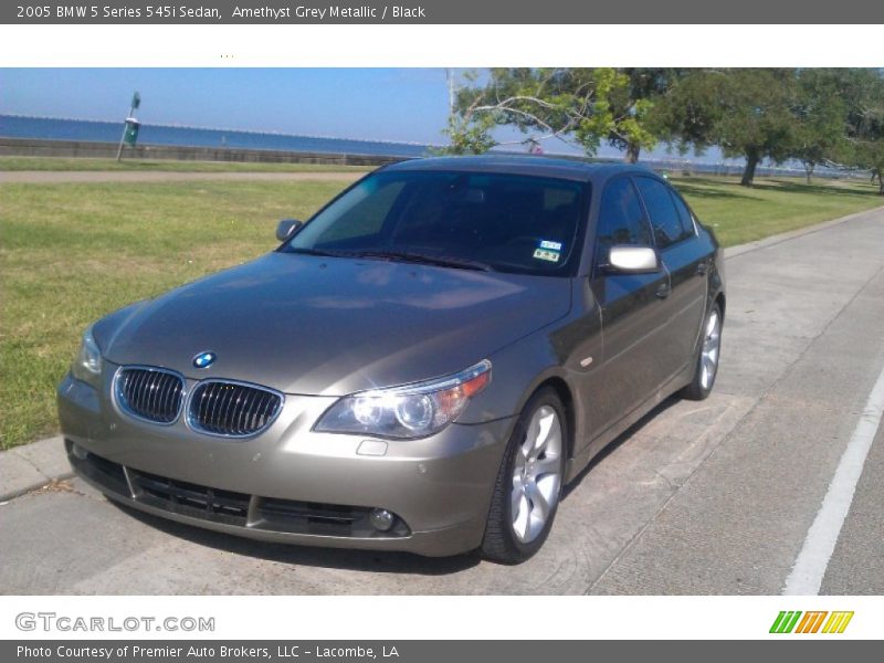 Amethyst Grey Metallic / Black 2005 BMW 5 Series 545i Sedan