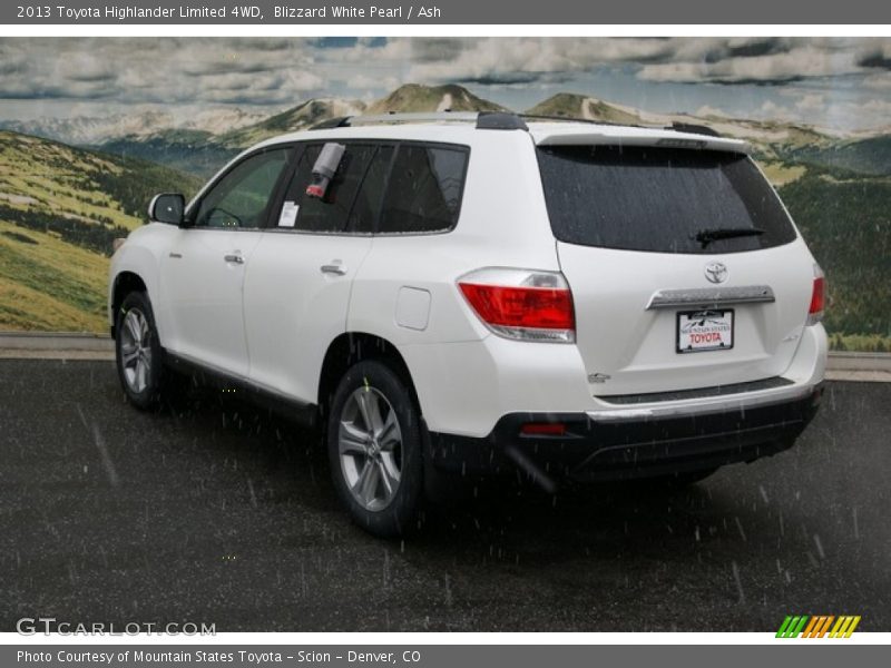 Blizzard White Pearl / Ash 2013 Toyota Highlander Limited 4WD