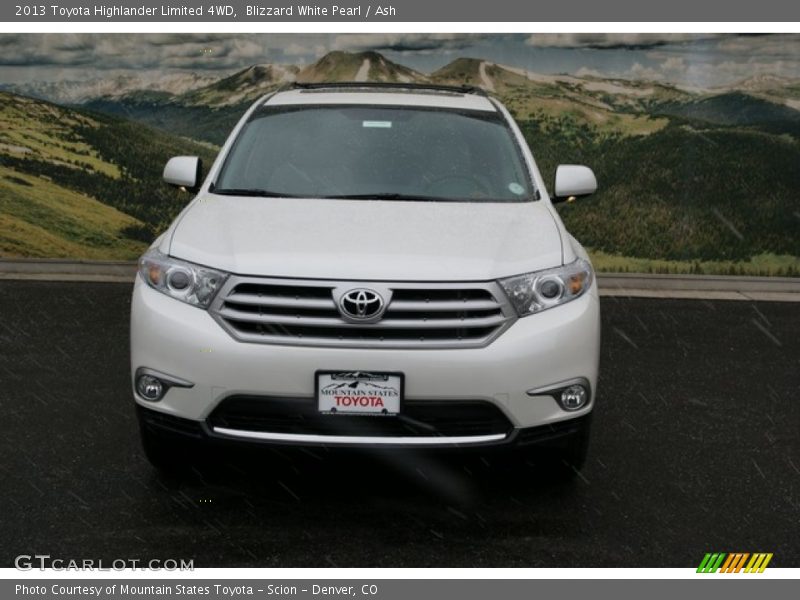 Blizzard White Pearl / Ash 2013 Toyota Highlander Limited 4WD