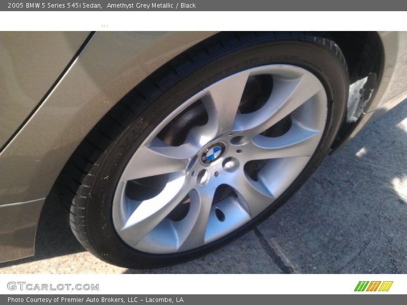 Amethyst Grey Metallic / Black 2005 BMW 5 Series 545i Sedan