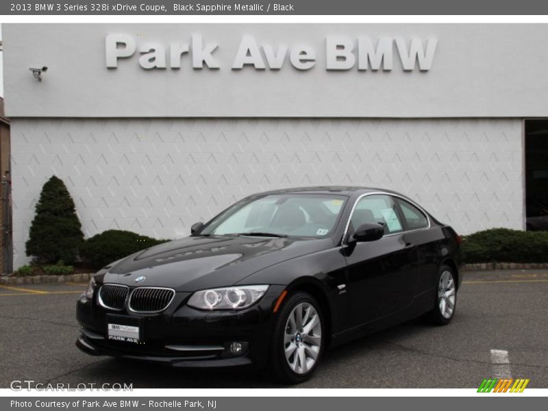 Black Sapphire Metallic / Black 2013 BMW 3 Series 328i xDrive Coupe