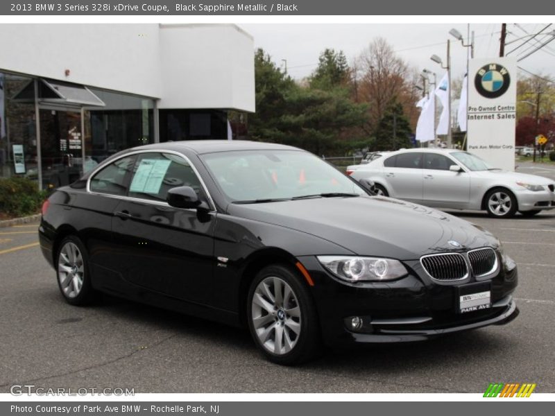 Black Sapphire Metallic / Black 2013 BMW 3 Series 328i xDrive Coupe