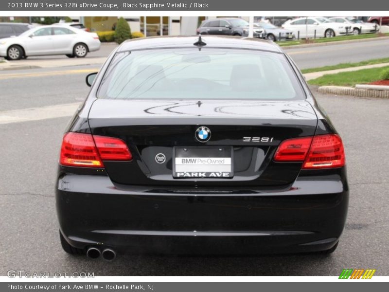 Black Sapphire Metallic / Black 2013 BMW 3 Series 328i xDrive Coupe