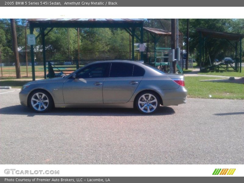 Amethyst Grey Metallic / Black 2005 BMW 5 Series 545i Sedan