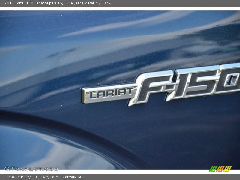 Blue Jeans Metallic / Black 2013 Ford F150 Lariat SuperCab