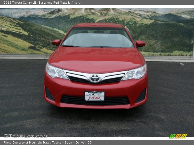 Barcelona Red Metallic / Ivory 2013 Toyota Camry LE