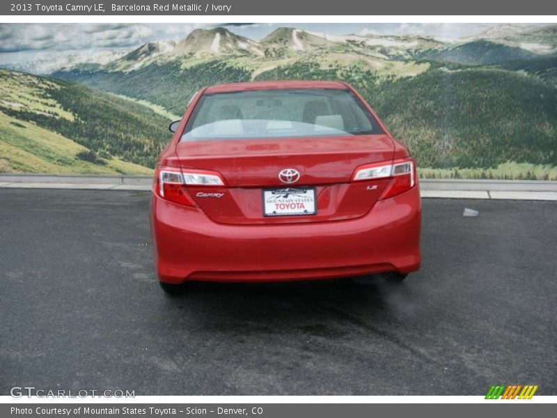 Barcelona Red Metallic / Ivory 2013 Toyota Camry LE