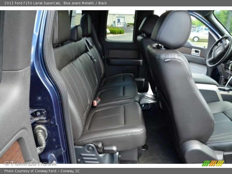 Blue Jeans Metallic / Black 2013 Ford F150 Lariat SuperCab