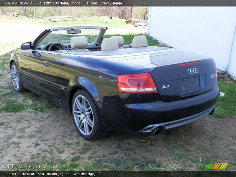 Moro Blue Pearl Effect / Beige 2009 Audi A4 2.0T quattro Cabriolet