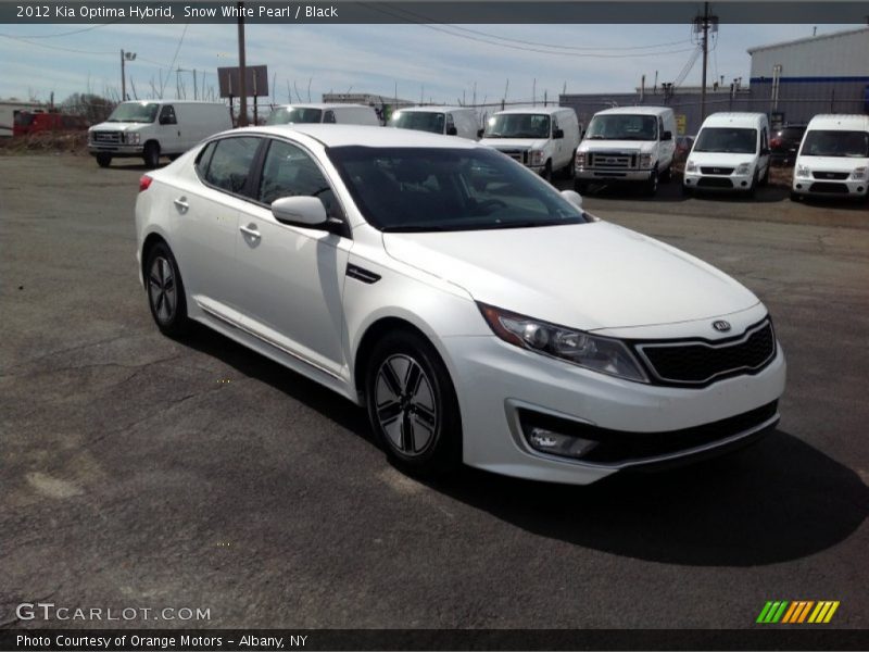 Snow White Pearl / Black 2012 Kia Optima Hybrid