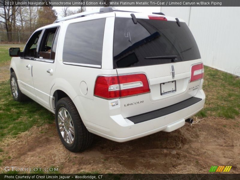 White Platinum Metallic Tri-Coat / Limited Canyon w/Black Piping 2013 Lincoln Navigator L Monochrome Limited Edition 4x4