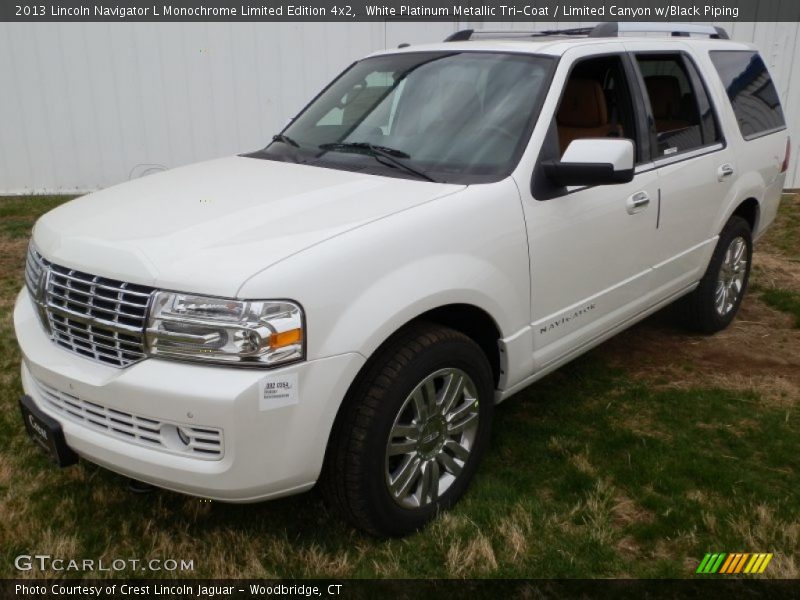 White Platinum Metallic Tri-Coat / Limited Canyon w/Black Piping 2013 Lincoln Navigator L Monochrome Limited Edition 4x2