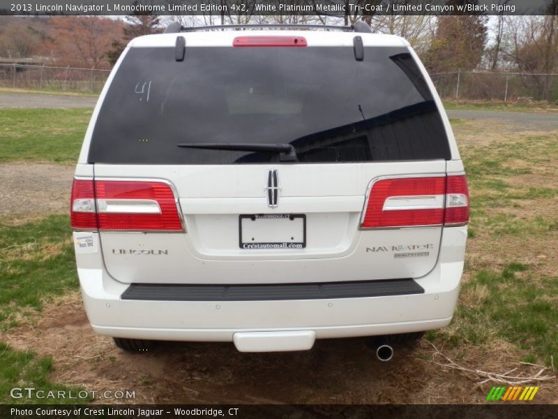 White Platinum Metallic Tri-Coat / Limited Canyon w/Black Piping 2013 Lincoln Navigator L Monochrome Limited Edition 4x2