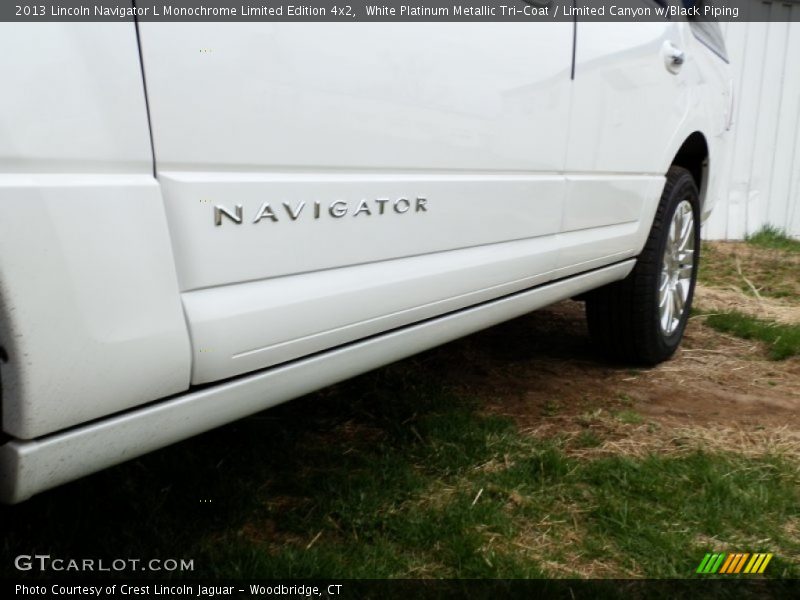 White Platinum Metallic Tri-Coat / Limited Canyon w/Black Piping 2013 Lincoln Navigator L Monochrome Limited Edition 4x2