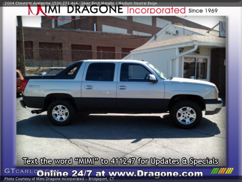 Silver Birch Metallic / Medium Neutral Beige 2004 Chevrolet Avalanche 1500 Z71 4x4