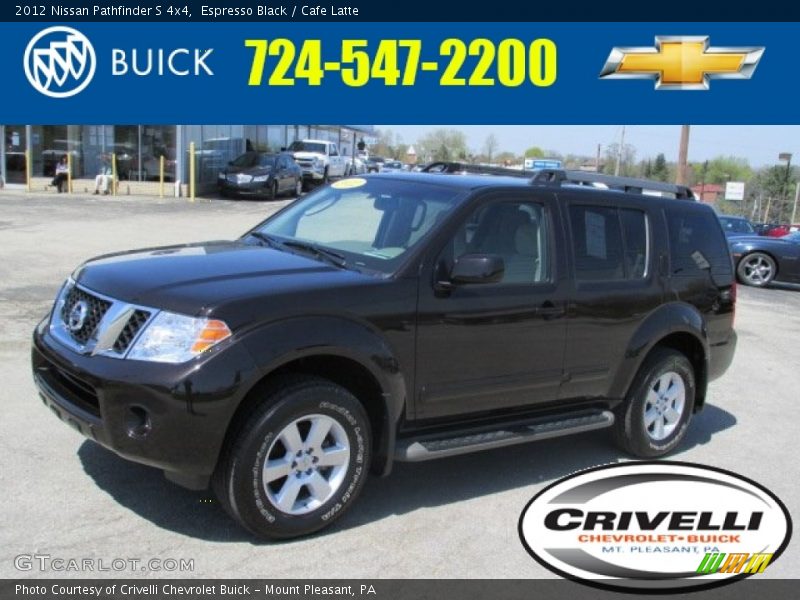 Espresso Black / Cafe Latte 2012 Nissan Pathfinder S 4x4