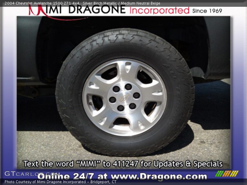 Silver Birch Metallic / Medium Neutral Beige 2004 Chevrolet Avalanche 1500 Z71 4x4