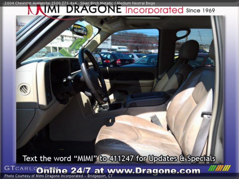 Silver Birch Metallic / Medium Neutral Beige 2004 Chevrolet Avalanche 1500 Z71 4x4