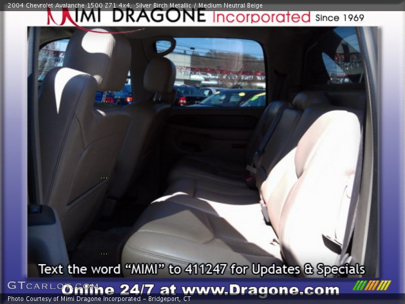 Silver Birch Metallic / Medium Neutral Beige 2004 Chevrolet Avalanche 1500 Z71 4x4