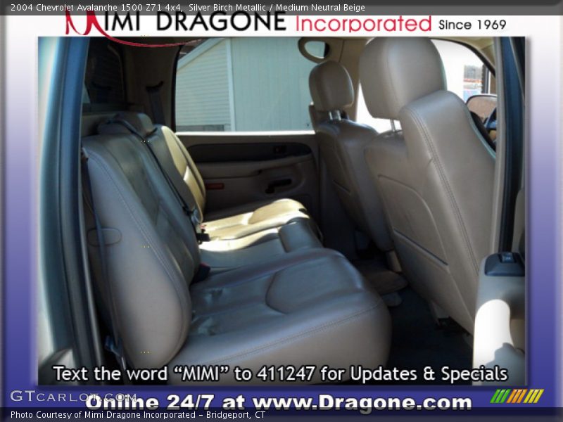 Silver Birch Metallic / Medium Neutral Beige 2004 Chevrolet Avalanche 1500 Z71 4x4