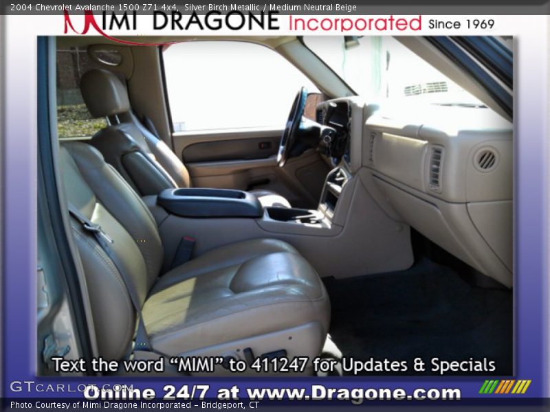 Silver Birch Metallic / Medium Neutral Beige 2004 Chevrolet Avalanche 1500 Z71 4x4