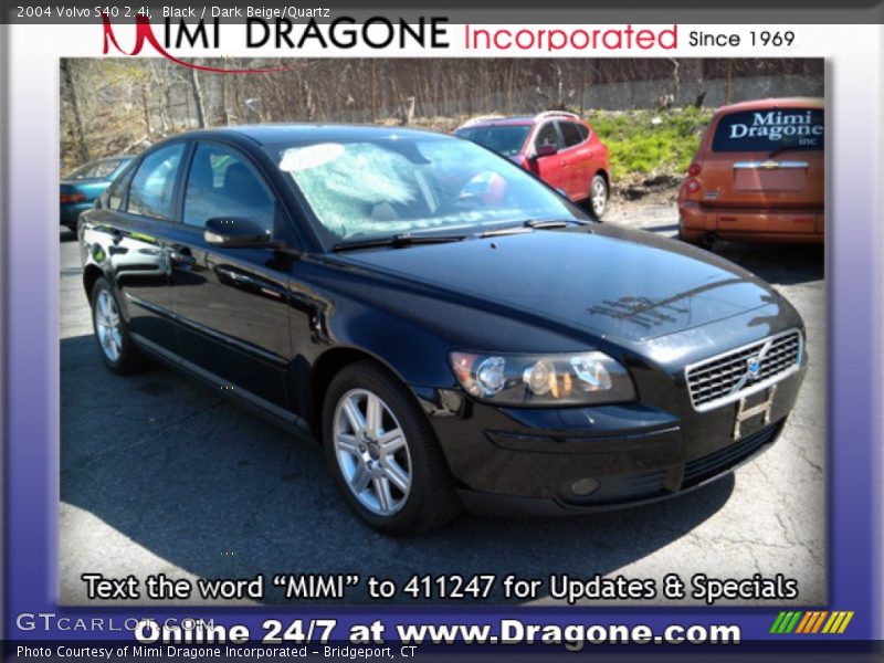 Black / Dark Beige/Quartz 2004 Volvo S40 2.4i