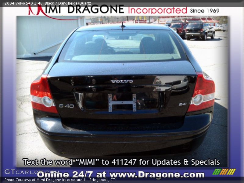 Black / Dark Beige/Quartz 2004 Volvo S40 2.4i