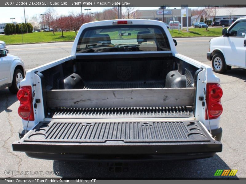 Bright White / Medium Slate Gray 2007 Dodge Dakota SLT Quad Cab
