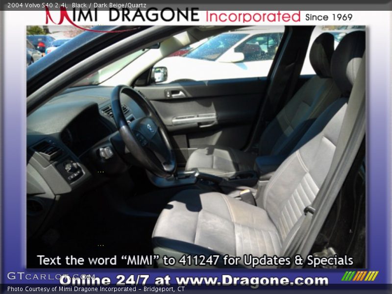 Black / Dark Beige/Quartz 2004 Volvo S40 2.4i