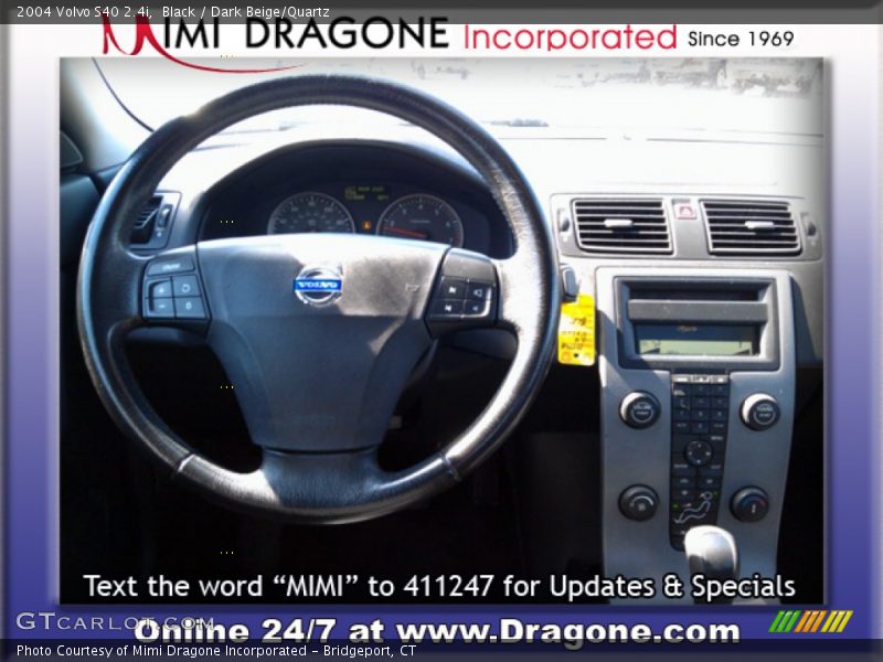Black / Dark Beige/Quartz 2004 Volvo S40 2.4i