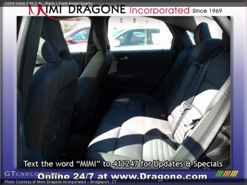 Black / Dark Beige/Quartz 2004 Volvo S40 2.4i