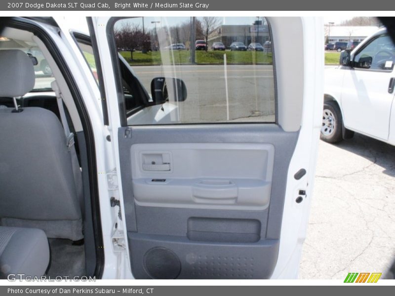 Bright White / Medium Slate Gray 2007 Dodge Dakota SLT Quad Cab