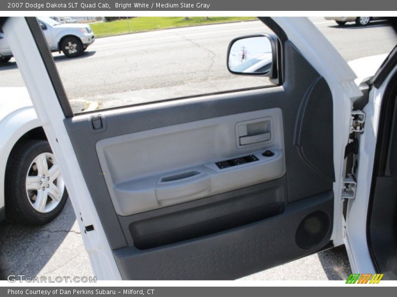 Bright White / Medium Slate Gray 2007 Dodge Dakota SLT Quad Cab